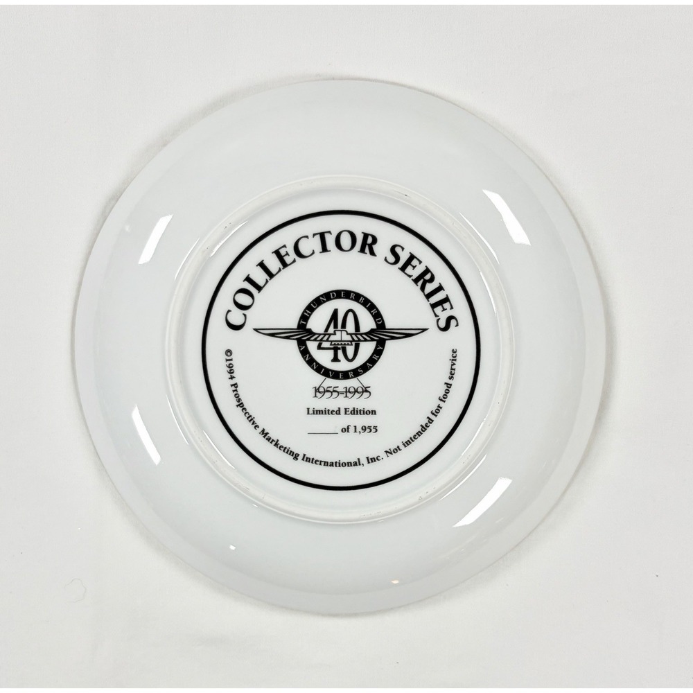 Vintage 90s Ford Thunderbird 40th Anniversary Collector Plate 1955-1995 Series - Picture 2 of 4